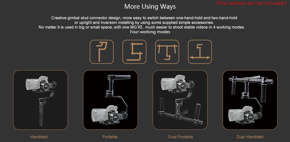 Feiyu Tech MG V2 3-Axis Gimbal for Mirrorless Camera & DSLR (1)