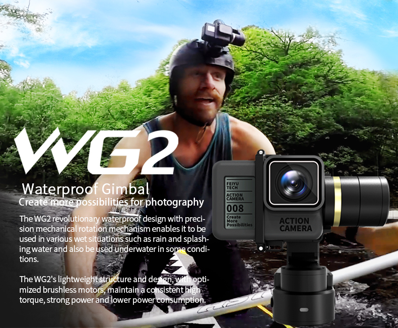 Feiyu Tech WG2 3-Axis Wearable WaterProof Gimbal for GoPro HERO5 4, GoPro5 4 Session & Action Camera (59)