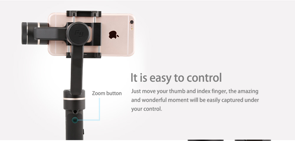 FeiyuTech SPG c 3-Axis Handheld Gimbal with Zoom Button for iPhone & SmartPhone