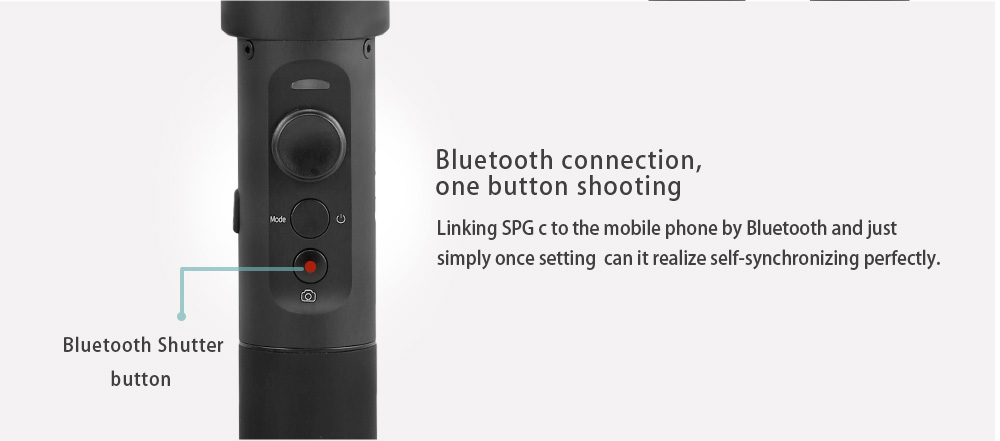 FeiyuTech SPG c 3-Axis Handheld Gimbal with Zoom Button for iPhone & SmartPhone