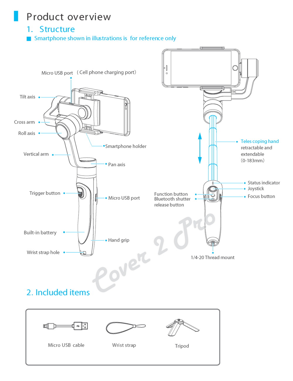 Feiyu Tech VIMBLE 2 3-Axis Stabilized Handheld Gimble for SmartPhone (1)