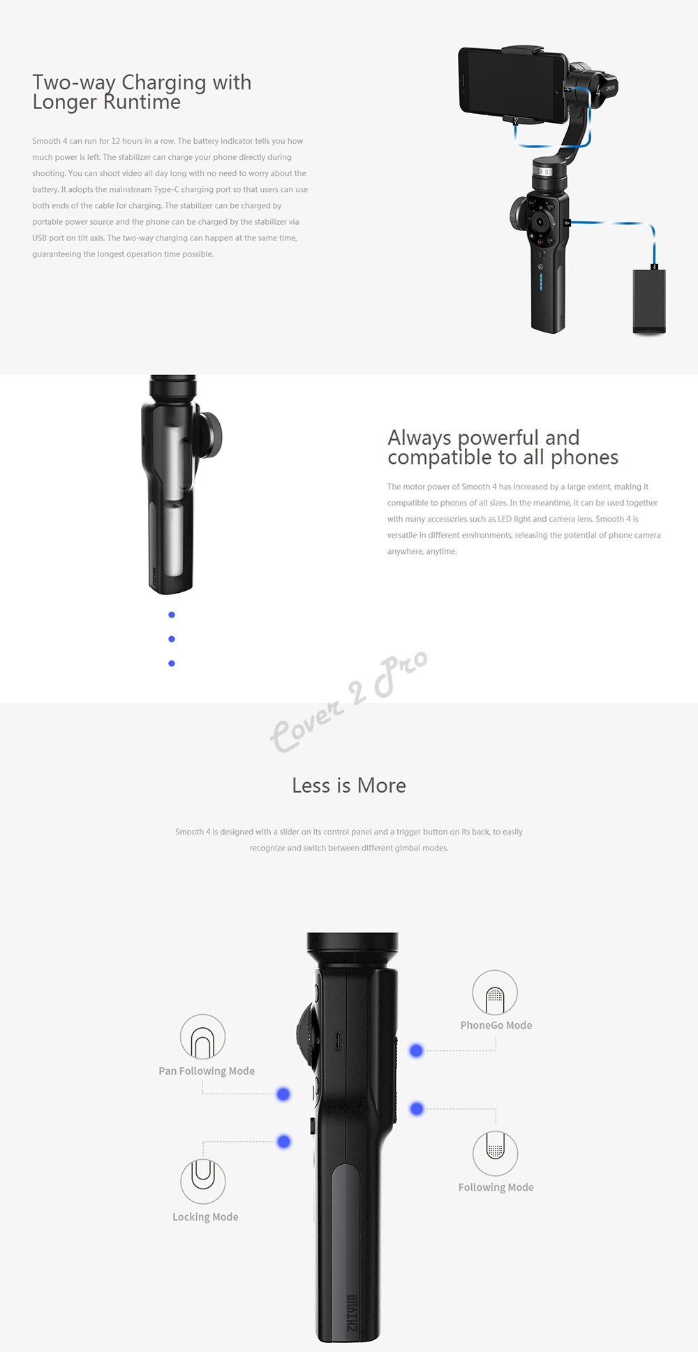 Zhiyun Smooth 4 3-Axis Handheld Gimbal Stabilizer for Smartphone